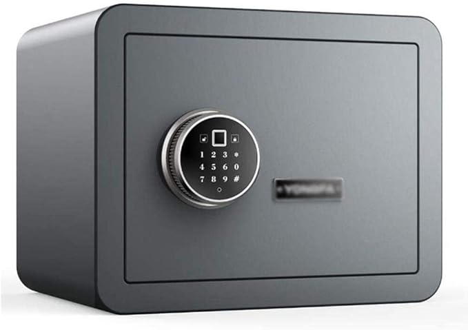chaner Safe, Fireproof Waterproof Safe Safe it Box Safety Box High Security Steel Lock Safes Home Office Money Cash/Gray/38 X 30 X 30Cm chaner