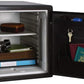 SentrySafe Black Fireproof Safe with Digital Push Button Keypad, Home Safe For Money, Documents, and other Valuables, 1.23 Cubic Feet, SF123ES