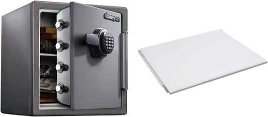 SentrySafe Black Fireproof Safe with Digital Push Button Keypad, Home Safe For Money, Documents, and other Valuables, 1.23 Cubic Feet, SF123ES