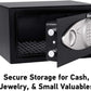 SentrySafe Safe with Digital Keypad Lock, DOJ-Certified Steel Safe with Interior Lining and Bolt Down Kit for Money, Jewelry, Electronics, 0.58 Cubic Feet, 8.7 x 13.8 x 9.7 Inches, X055