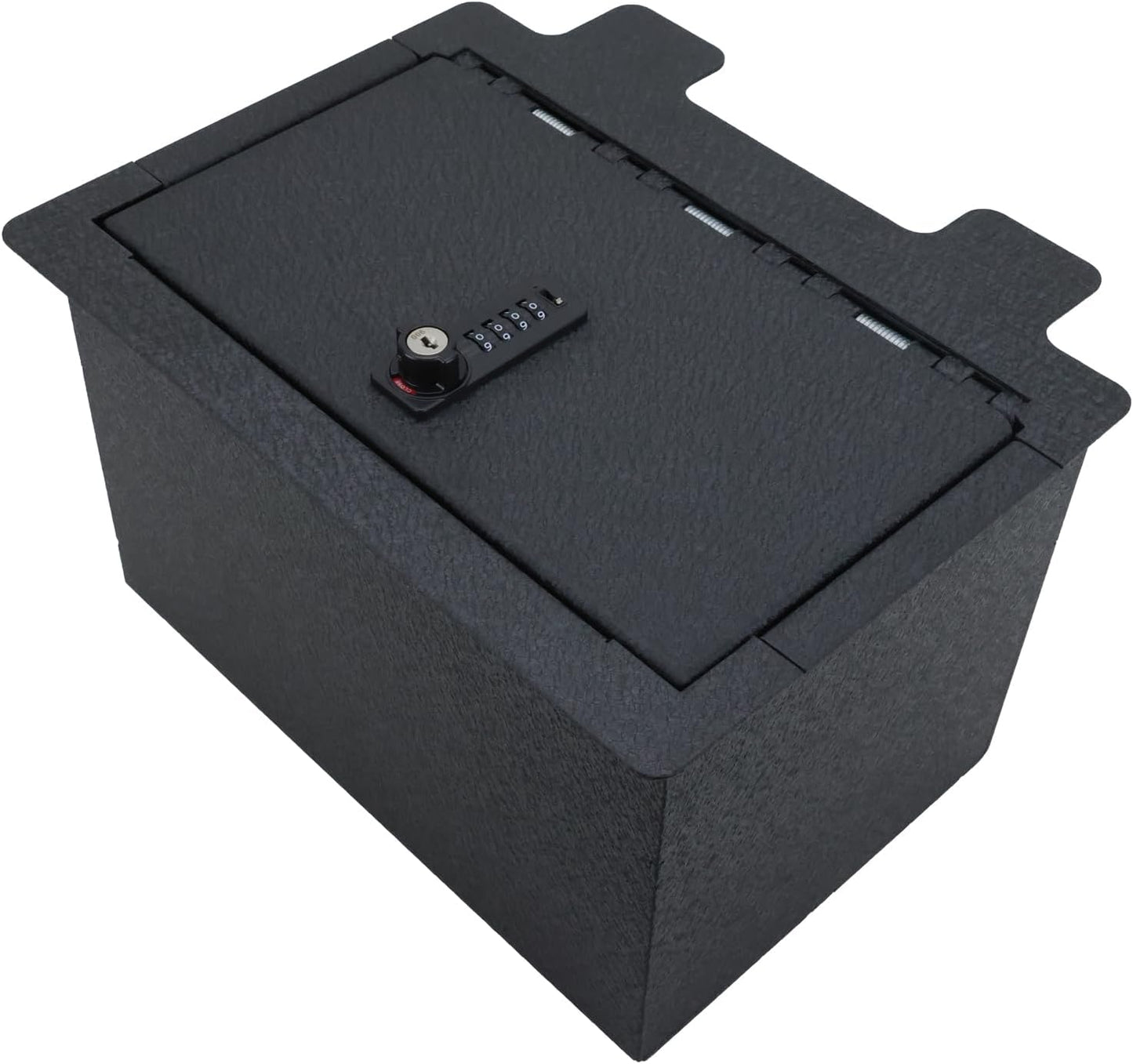 Center Console Safe Gun Safe, WASAI Premium In-vehicle Console Gun Vault Lock box Compatible with 2023-2025 Chevy Silverado 1500/GMC Sierra 1500, Electronic Keypad Lock.