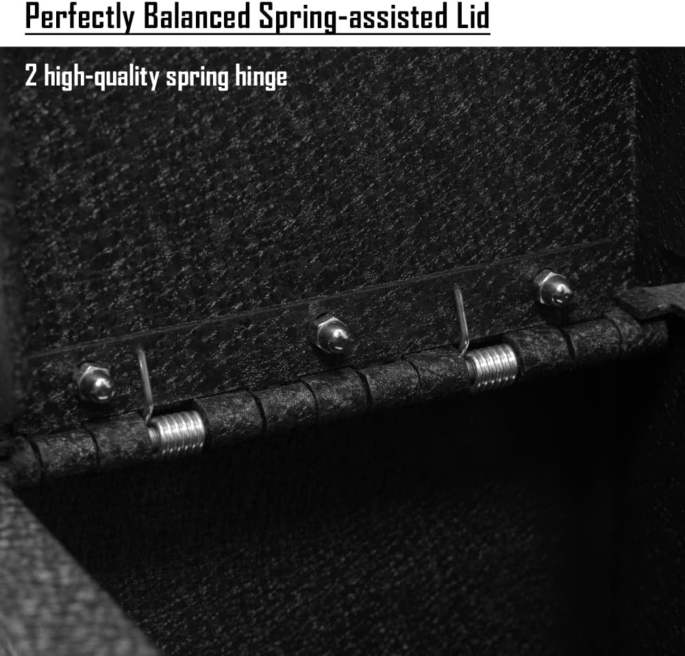 Center Console Safe Gun Safe, WASAI Premium In-vehicle Console Gun Vault Lock box Compatible with 2023-2025 Chevy Silverado 1500/GMC Sierra 1500, Electronic Keypad Lock.