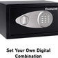 SentrySafe Safe with Digital Keypad Lock, DOJ-Certified Steel Safe with Interior Lining and Bolt Down Kit for Money, Jewelry, Electronics, 0.58 Cubic Feet, 8.7 x 13.8 x 9.7 Inches, X055