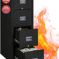 FireKing Patriot Vertical 4 Drawer Legal & Letter Fire Safe File Cabinet, Key Lock, 1 Hour Fire Rated UL Rated & Water Resistant, USA Made, Black