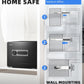 DAYI Safe Box, 2.0 Cubic Feet Home Safe with Fireproof Waterproof Bag, Security Safe Box for Money Cash Valuables, Digital Electronic Keypad, Dual Alarm System, Removable Shelf - D-45