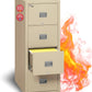 FireKing Patriot Vertical 4 Drawer Legal & Letter Fire Safe File Cabinet, Key Lock, 1 Hour Fire Rated UL Rated & Water Resistant, USA Made, Black