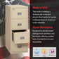 FireKing Patriot Vertical 4 Drawer Legal & Letter Fire Safe File Cabinet, Key Lock, 1 Hour Fire Rated UL Rated & Water Resistant, USA Made, Black