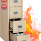 FireKing Patriot Vertical 4 Drawer Legal & Letter Fire Safe File Cabinet, Key Lock, 1 Hour Fire Rated UL Rated & Water Resistant, USA Made, Black