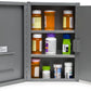 Grafco Locking Medicine Cabinet - Safe Narcotic, Drug & Medical Storage - Steel Double Doors & Locks