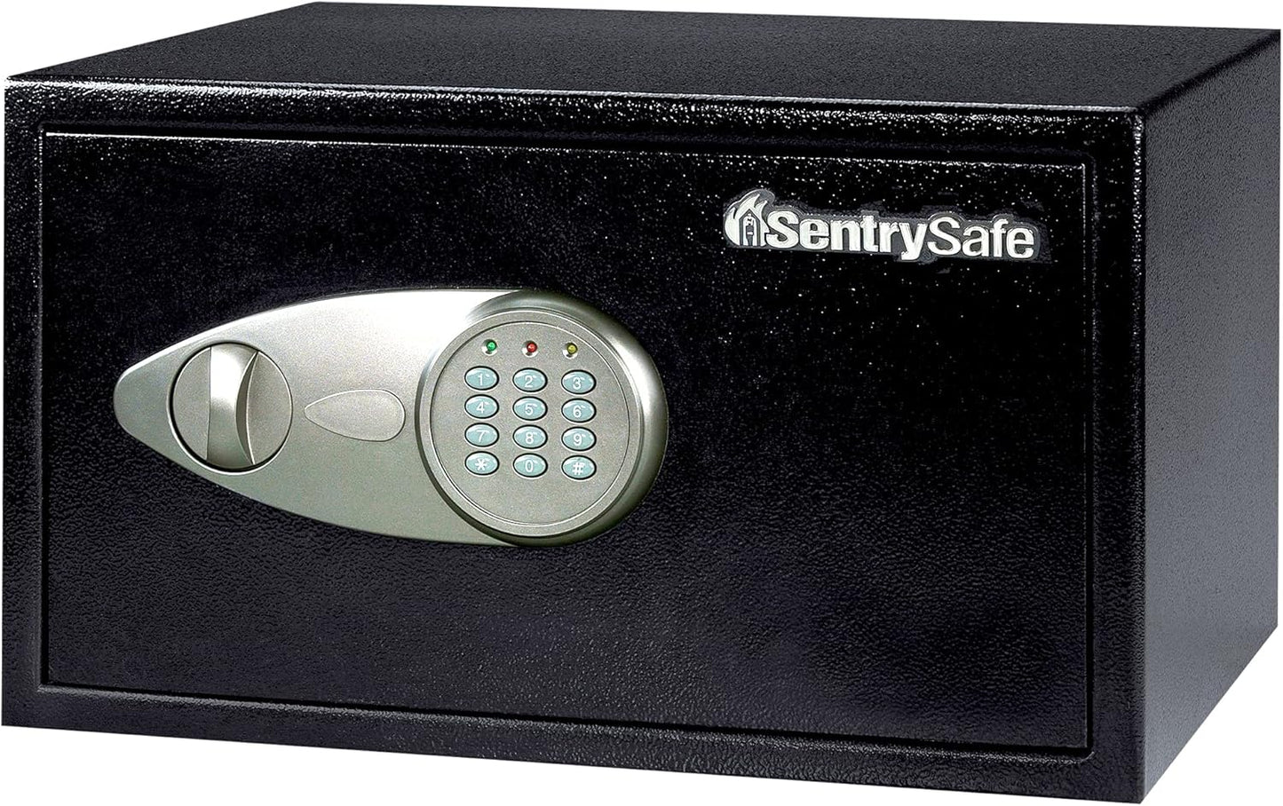 SentrySafe Safe with Digital Keypad Lock, DOJ-Certified Steel Safe with Interior Lining and Bolt Down Kit for Money, Jewelry, Electronics, 0.58 Cubic Feet, 8.7 x 13.8 x 9.7 Inches, X055