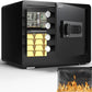 DAYI Safe Box, 2.0 Cubic Feet Home Safe with Fireproof Waterproof Bag, Security Safe Box for Money Cash Valuables, Digital Electronic Keypad, Dual Alarm System, Removable Shelf - D-45