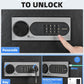 DAYI Safe Box, 2.0 Cubic Feet Home Safe with Fireproof Waterproof Bag, Security Safe Box for Money Cash Valuables, Digital Electronic Keypad, Dual Alarm System, Removable Shelf - D-45